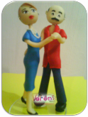 Casal personalizado, rosto simples