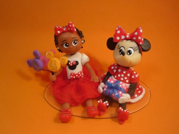 Topo de bolo infantil tema minnie